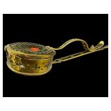 ANTIQUE BRASS ENGLISH CHESTNUT ROASTER