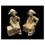 PR OF CAST IRON FIGURAL BOOKENDS