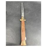 LARGE WOOD HANDLE FOLDING KNIFE