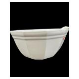 2 PC LOT CERAMIC SERVING BOWL AND LADLE