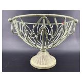 METAL DECORATOR FOOTED CENTER BOWL