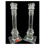 LARGE PR OF TOWLE CRYSTAL CANDLESTICKS
