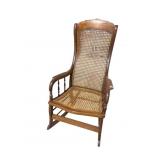 WALNUT CANE ROCKER