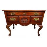 HENKEL HARRIS SOLID MAHOGANY QUEEN ANNE LOWBOY