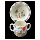 ROYAL DOULTON BUNNYKINS BOWL AND CUP