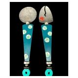MARDI JO COHEN HANDMADE DESSERT FORK AND SPOON SET