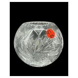 CUT CRYSTAL ROSE BOWL