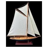 WOODEN MODEL YACHT
