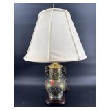 LARGE CHAMPLEVE LAMP