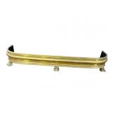 ANTIQUE BRASS FIREPLACE FENDER