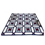 88x85 IN MACHINE MADE SNOWFLAKE QUILT