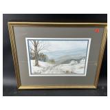 WINTER MOUNTAIN SCENE WATERCOLOR