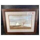 R WELLS FARMHOUSE WATERCOLOR