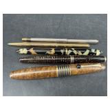 LOT OF 5 OLDER FOUNTAIN PENS & PENCILS