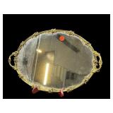 ORNATE FLORAL 2 HANDLE DRESSER TRAY
