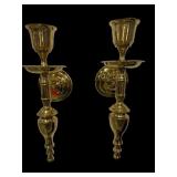 PR SOLID BRASS WALL SCONCE CANDELABRAS