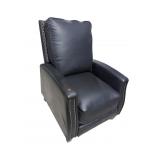 BLUE LEATHER RECLINER