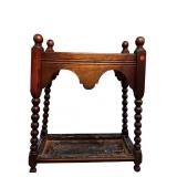 ENGLISH ANTIQUE OAK UMBRELLA STAND