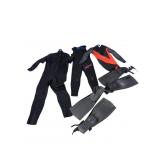 WET SUIT AND FLIPPER LOT