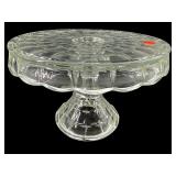 LARGE INDIANA GLASS CONSTELLATIONS CRYSTAL CAKE