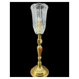 QUALITY BRASS SINGLE LIGHT HURRICANE LAMP