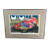 SOCIAL SECURITY ROOSTER LITHOGRAPH