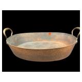 LARGE SOLID COPPER 2 HANDLE BAKING PAN