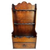 19TH CENTURY OAK HANGING CUTLERY RACK