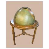 OAK GLOBE ON STAND