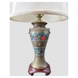 MEDIUM SIZE CLOISONNE BRONZE TABLE LAMP