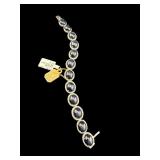 14K BLUE STAR SAPPHIRE & DIAMOND BRACELET