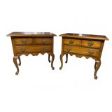 2 THOMASVILLE OAK QUEEN ANNE LOWBOYS