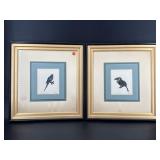 2 WILD BIRD ENGRAVINGS IN FRAMES