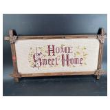 NEEDLEPOINT HOME SWEET HOME IN SAMPLER FRAME