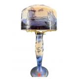 CONTEMPORARY GALLE SIGNED ART GLASS LAMP