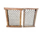 2 PRIMITIVE IRON WINDOW GUARDS