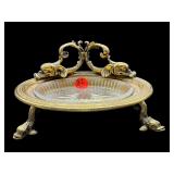 VINTAGE BRASS HOLLYWOOD REGENCY DOLPHIN SOAP DISH