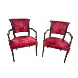 2 OPEN ARM CHAIRS