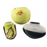 LOT OF 3 PORCELAIN AND CERAMIC VASES