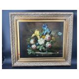 SIGNED CARSON CONTEMPORARY FLORAL OIL ON CANVAS
