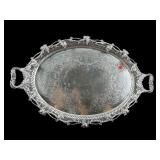ANTIQUE ENGLISH SILVERPLATE RETICULATED TRAY