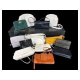 LOT OF 13 WOMENS HAND BAGS & WALLETS