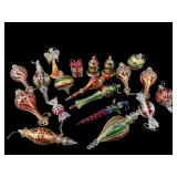 LOT OF GLASS CHRISTMAS ORNAMENTS