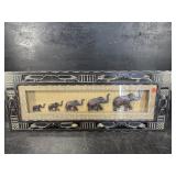CARVED ELEPHANT SHADOWBOX