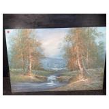 MOUNTAIN OVERLOOK OIL ON CANVAS