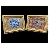 PAIR OF S.HELY DECORATIVE PRINTS IN GOLD TONE