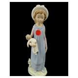 LARGE LLADRO GIRL WITH DOLL FIGURINE