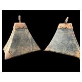 PR OF ANTIQUE CARVED WOOD STIRRUPS