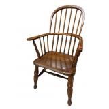 19TH CENTURY ELM YOUTH WINDSOR ARM CHAIR