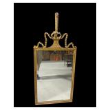 ITALIAN RIBBON CARVED GOLD MIRROR